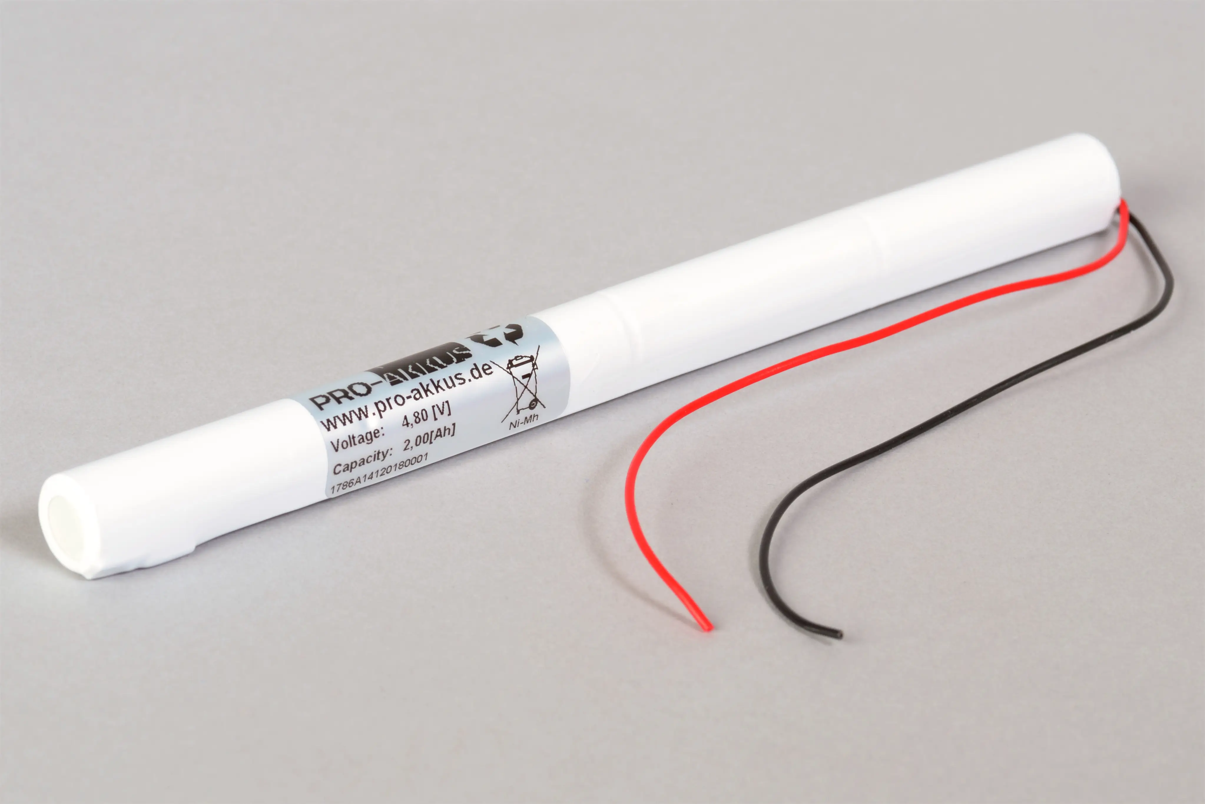 NiMh Notbeleuchtung Akku 4,8V / 2000mAh (2Ah), Stab mit Kabel online bei pro-akkus kaufen