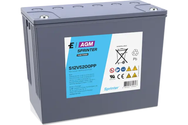 Exide Sprinter S12V5200PP - 12V 140Ah Blei-AGM Akku Hochstrom online bei pro-akkus kaufen