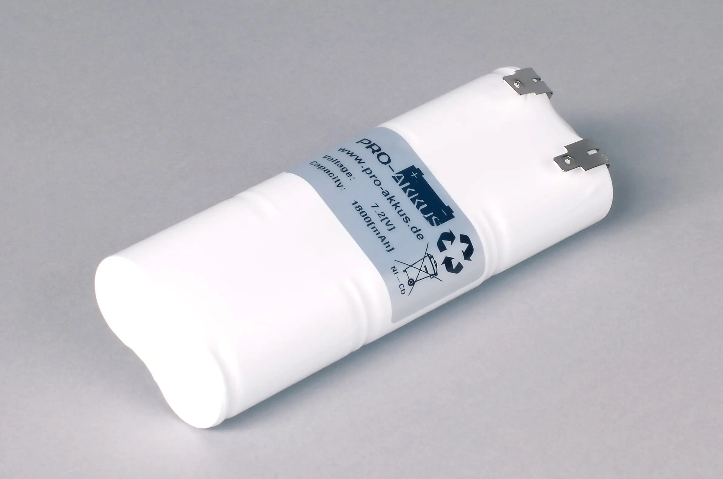 NiCd Notbeleuchtung Akku 7,2V / 1800mAh (1,8Ah), Stab, Faston +6,3/-4,8mm