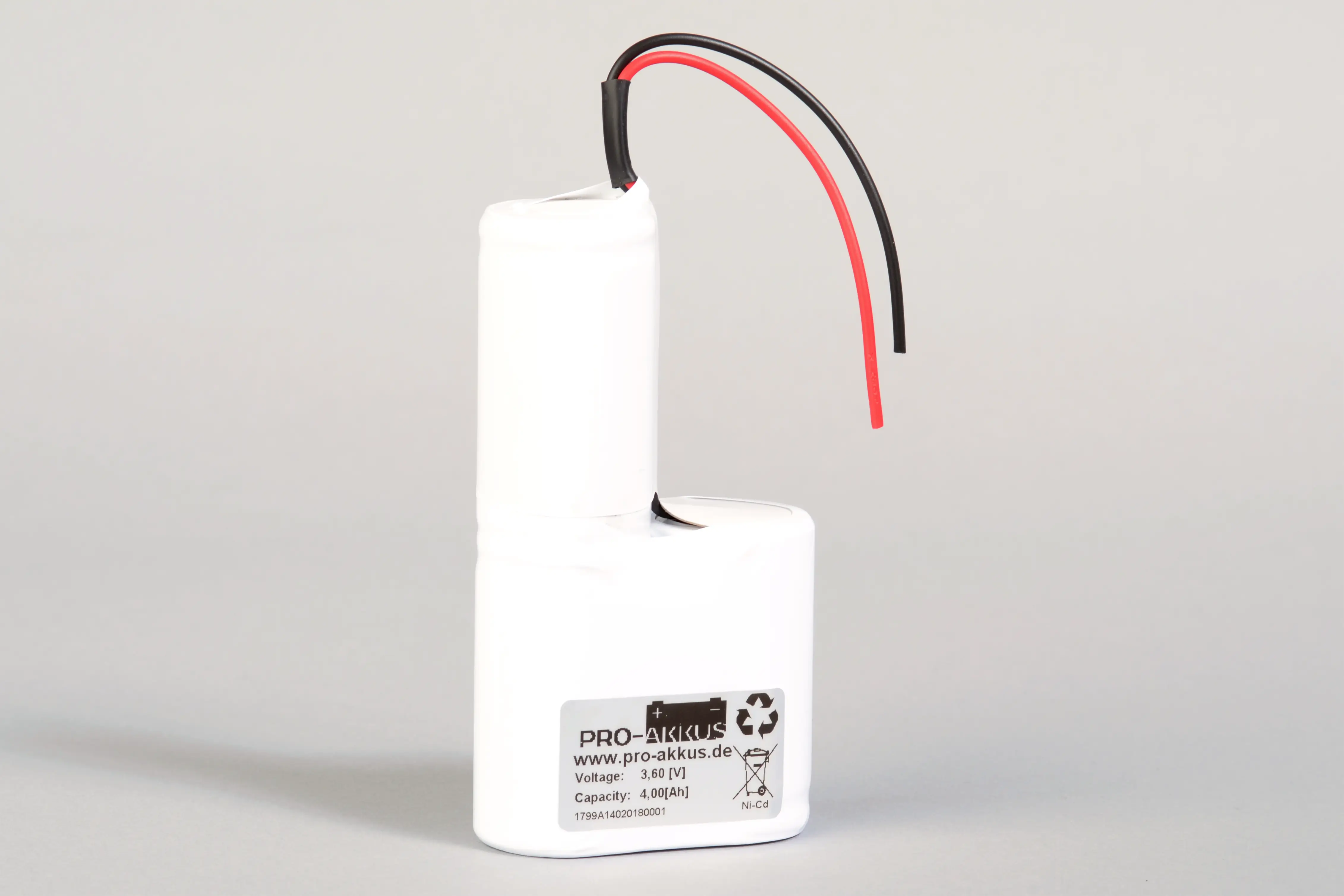NiCd Notbeleuchtung Akku 3,6V / 4000mAh (4Ah), 2er Stab + 1 mit Kabel online bei pro-akkus kaufen