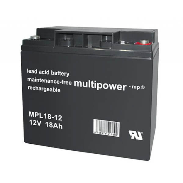 Multipower MPL18-12 - 12V 18Ah AGM Akku LongLife Multipower MPL18-12 - 12V 18Ah AGM Akku LongLife