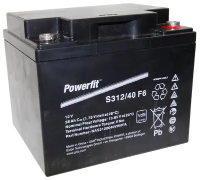 Exide Powerfit S312/40F6 - 12V | 38Ah AGM Bleiakku VdS Exide Powerfit S312/40F6 - 12V | 38Ah AGM Bleiakku VdS