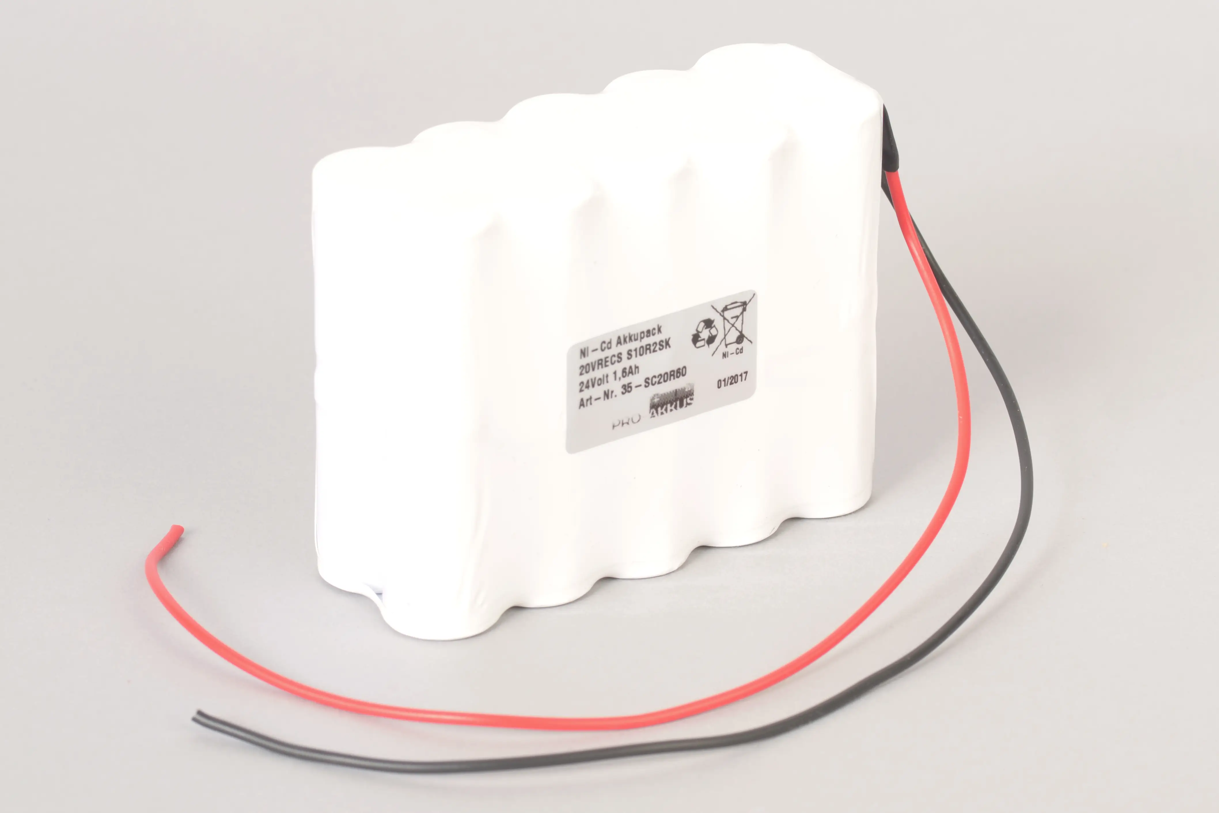 NiCd Rauchwärmeabzugsanlagen Akku 24V / 1600mAh (1,6Ah) 2-reihig mit Kabel NiCd Rauchwärmeabzugsanlagen Akku 24V / 1600mAh (1,6Ah) 2-reihig mit Kabel