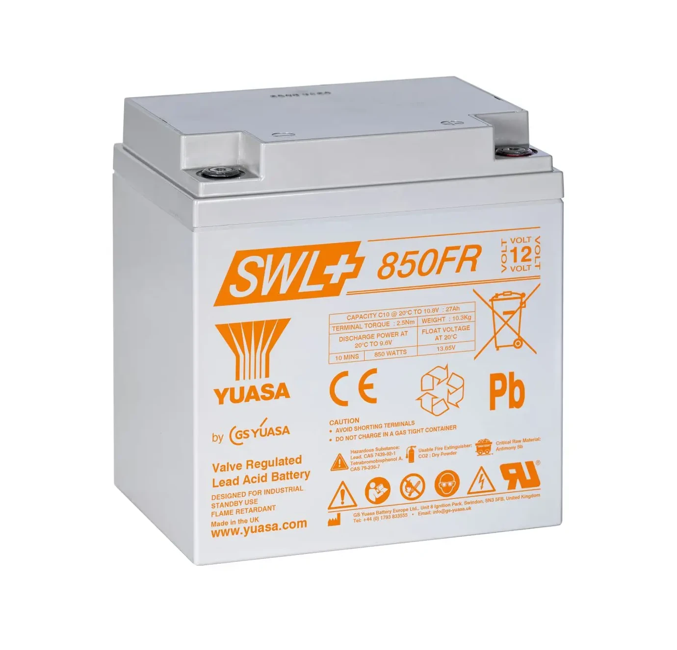 Yuasa SWL+850FR 12V 28,8Ah AGM-VRLA Akku