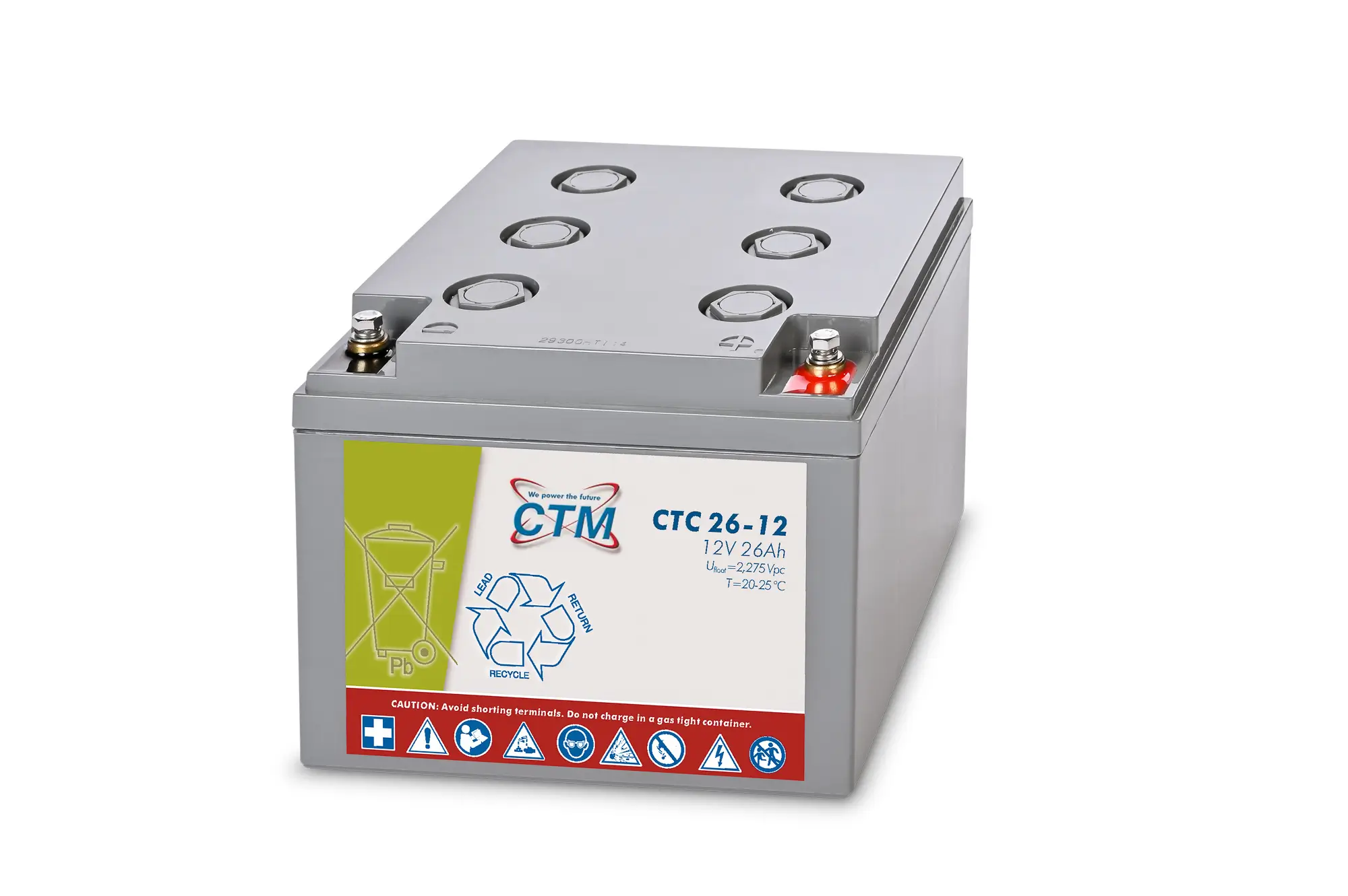 CTM CTC26-12 - 12V | 26Ah Blei-Gel Akku CTM CTC26-12 - 12V | 26Ah Blei-Gel Akku