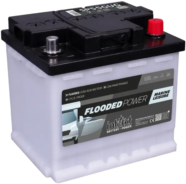 intAct SP55GUG Flooded-Power | 12V 55Ah Blei-Säure-Batterie online bei pro-akkus kaufen