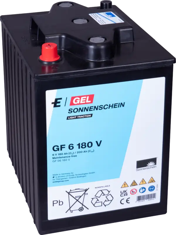 Sonnenschein GF06180V 6V 180Ah Blei-Gel Akku Zyklenfest online bei pro-akkus kaufen