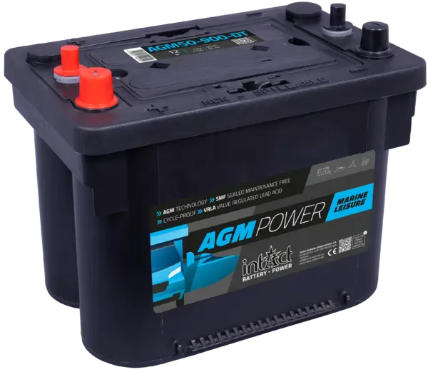 intAct AGM50-900-DT | 12V 50Ah AGM-Power Batterie online bei pro-akkus kaufen