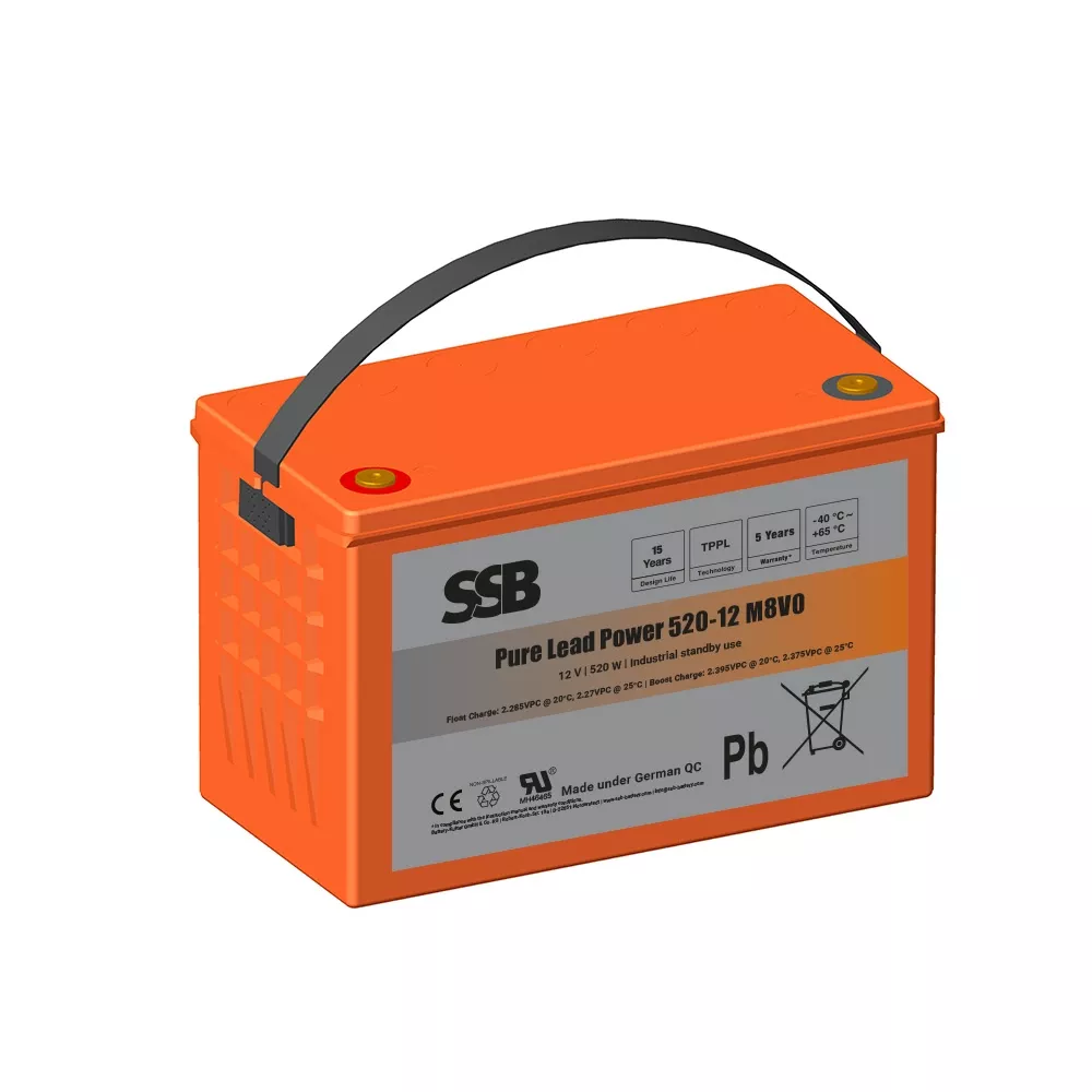 SSB Pure Lead Power 520-12 M8V0 | 12V 108Ah Reinblei AGM-Akku online bei pro-akkus kaufen