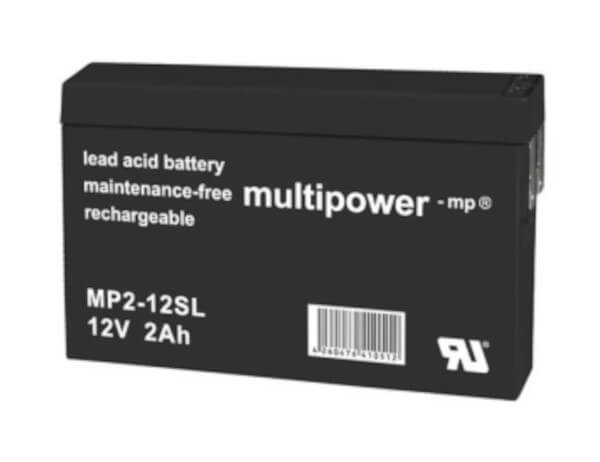 Multipower MP2-12SL - 12V 2Ah AGM Akku Multipower MP2-12SL - 12V 2Ah AGM Akku