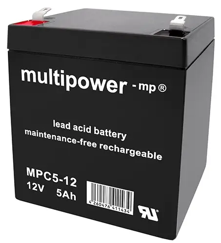Multipower MPC5-12 | 12V 5Ah Blei-Akku / AGM Batterie Zyklenfest online bei pro-akkus kaufen