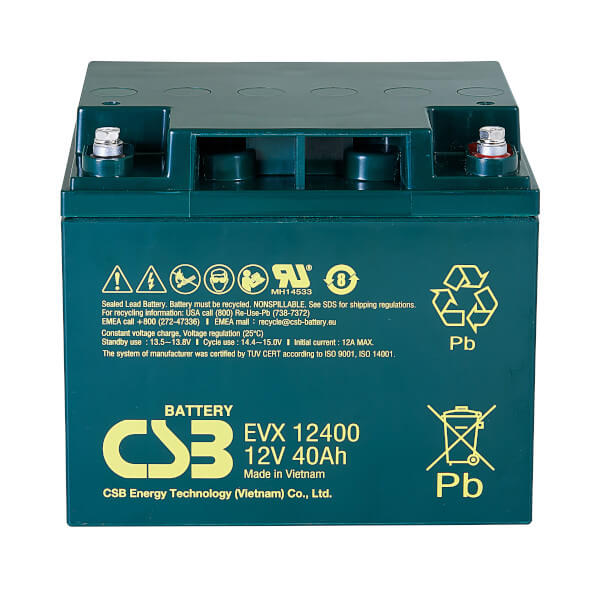 CSB EVX12400 12V 40Ah Blei-Akku / AGM Batterie Zyklenfest CSB EVX12400 12V 40Ah Blei-Akku / AGM Batterie Zyklenfest