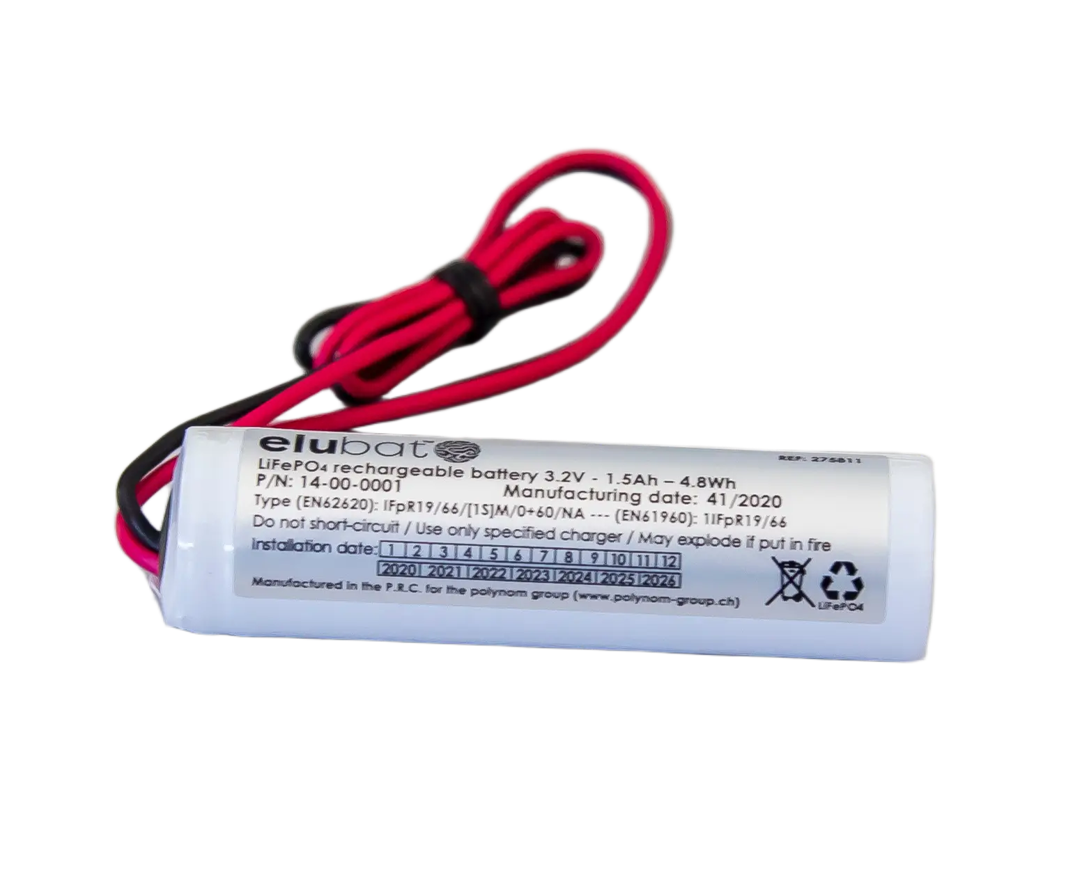 ELUBAT 275811 Originalakku für Notbeleuchtung 3,2V 1,5Ah LiFePO4 online bei pro-akkus kaufen