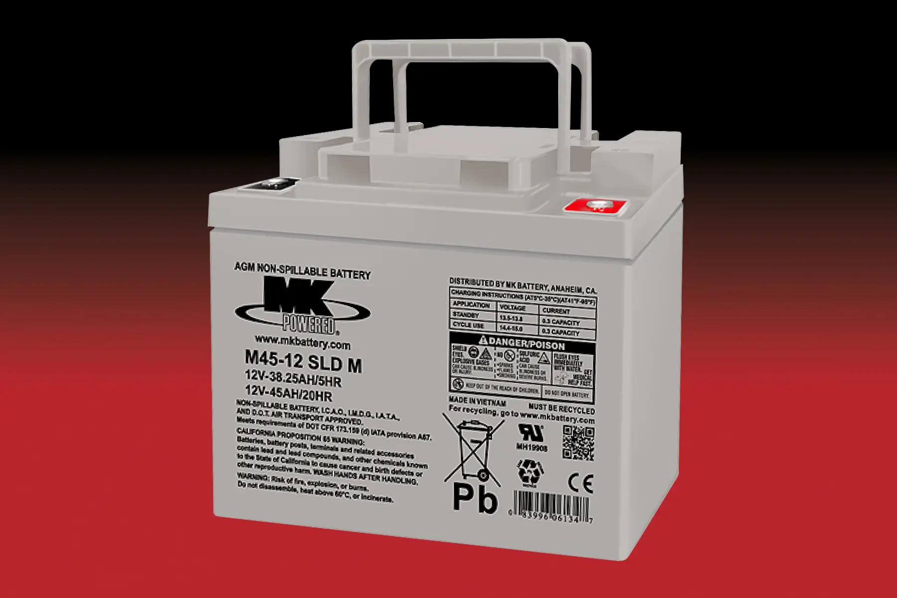 MK Battery M45-12SLDM - 12V | 45Ah Blei-AGM Akku MK Battery M45-12SLDM - 12V | 45Ah Blei-AGM Akku online bei pro-akkus kaufen