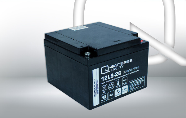 Q-Batteries 12LS-26 12V 26Ah AGM Batterie Akku VdS