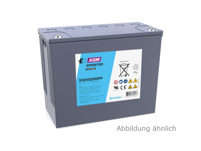Exide Sprinter S12V4500PP - 12V 120Ah Blei-AGM Akku Hochstrom