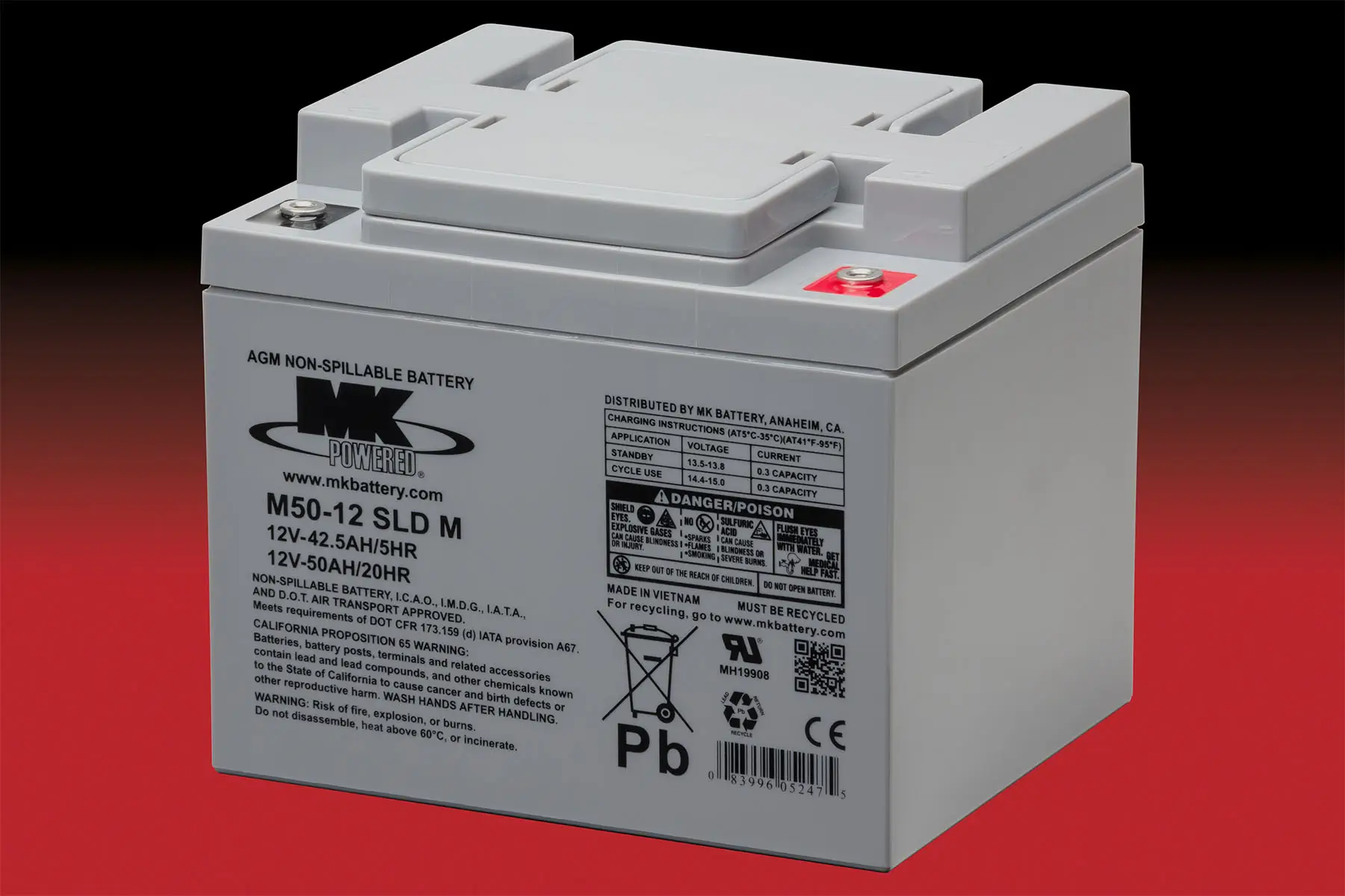 MK Battery M50-12SLDM - 12V | 50Ah Blei-AGM Akku online bei pro-akkus kaufen