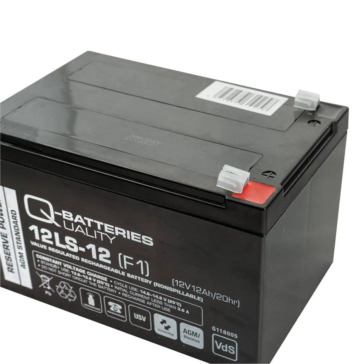 Q-Batteries 12LS-12 (F1) 12V 12Ah AGM Batterie Akku VdS online bei pro-akkus kaufen