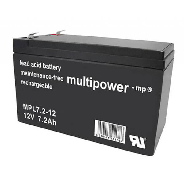 Multipower MPL7.2-12 - 12V 7,2Ah AGM Akku LongLife Multipower MPL7.2-12 - 12V 7,2Ah AGM Akku LongLife