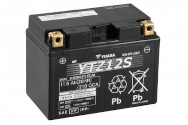 YUASA Motorradbatterie YTZ12S - 12V 11,6Ah wartungsfrei High Performance