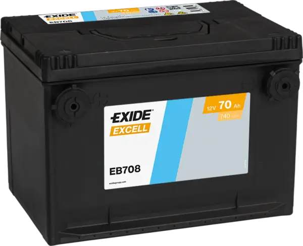 Exide Excell EB708 Autobatterie - 12V 70Ah online bei pro-akkus kaufen