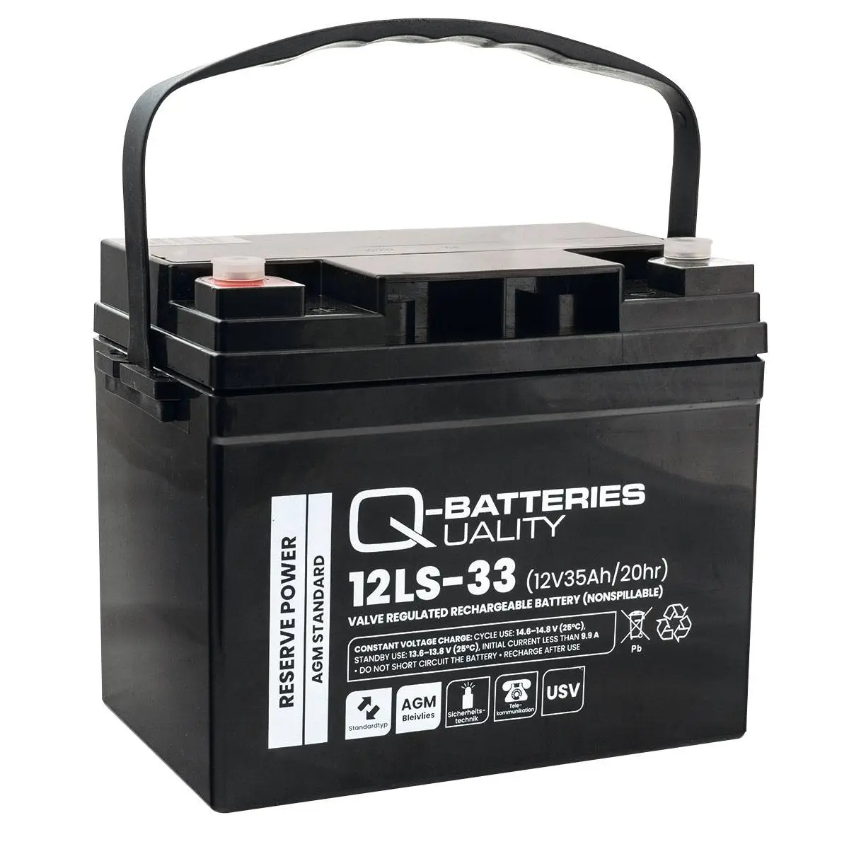 Q-Batteries 12LS-33 12V 35Ah AGM Batterie Akku online bei pro-akkus kaufen