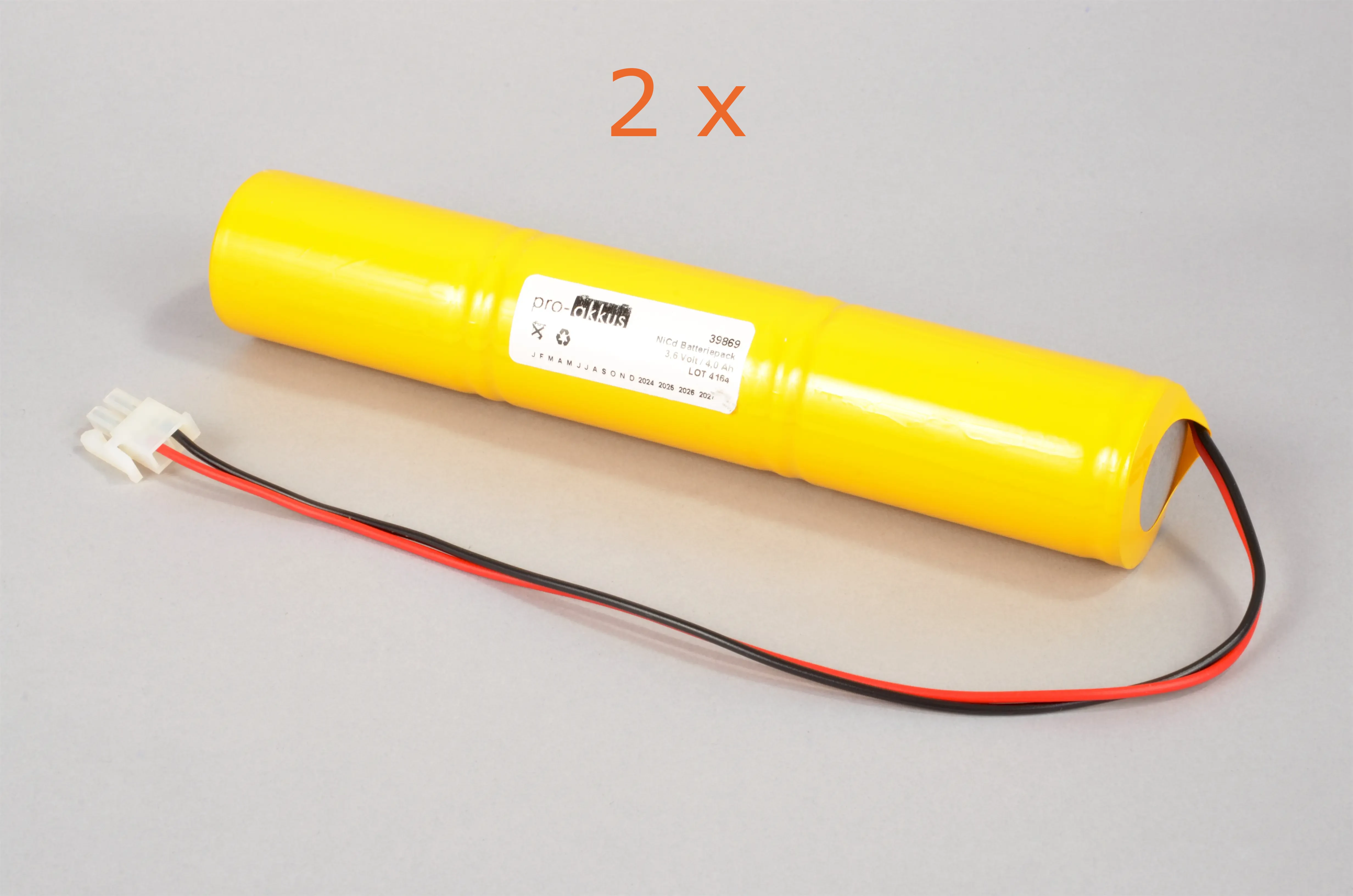 2 x NiCd Akkus je 3,6V|4Ah passend für Saft 805962, Alvit R5874S 2 x NiCd Akkus je 3,6V|4Ah passend für Saft 805962, Alvit R5874S