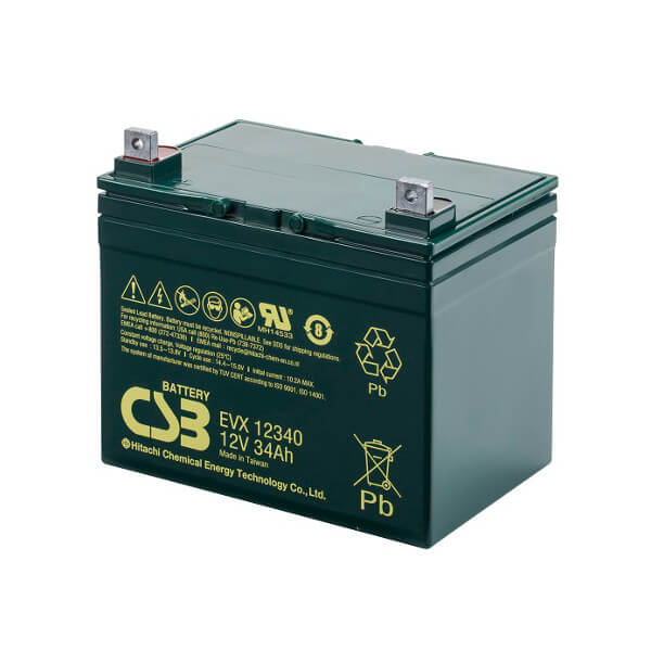 CSB EVX12340 12V 34Ah Blei-Akku / AGM Batterie Zyklenfest CSB EVX12340 12V 34Ah Blei-Akku / AGM Batterie Zyklenfest