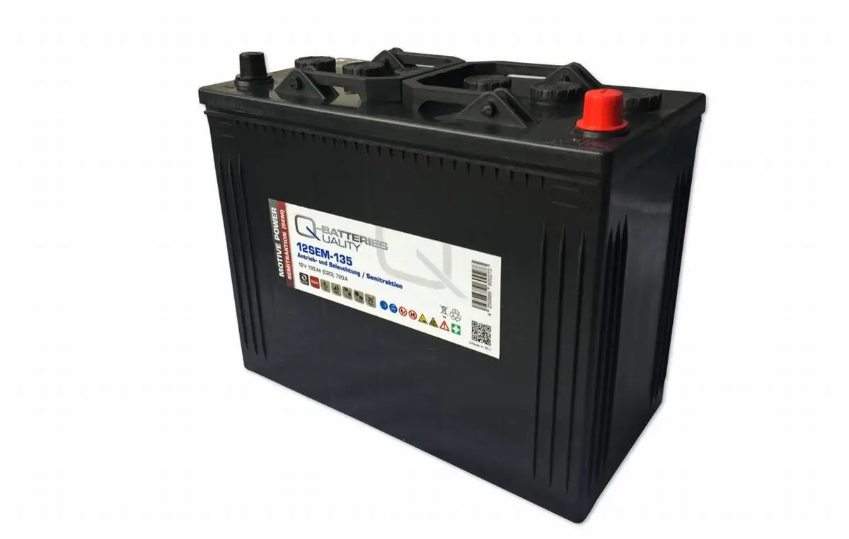 Q-Batteries 12SEM-135 - 12V | 135Ah Semitraktionsbatterie (SEM)