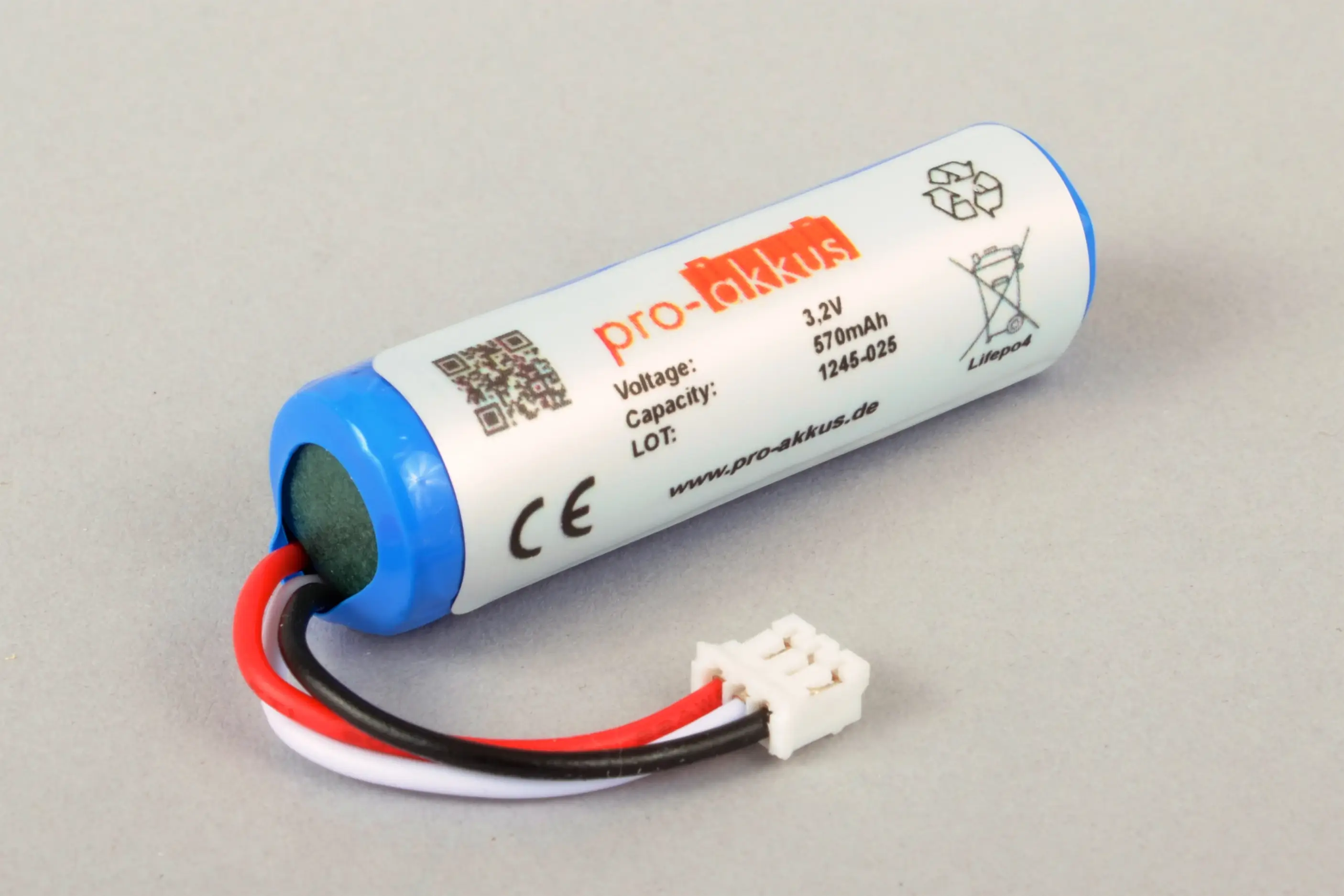 LiFePO4 Notbeleuchtung Akku 3,2V / 570mAh für RPower LFP32057.K LiFePO4 Notbeleuchtung Akku 3,2V / 570mAh für RPower LFP32057.K - online bei pro-akkus kaufen