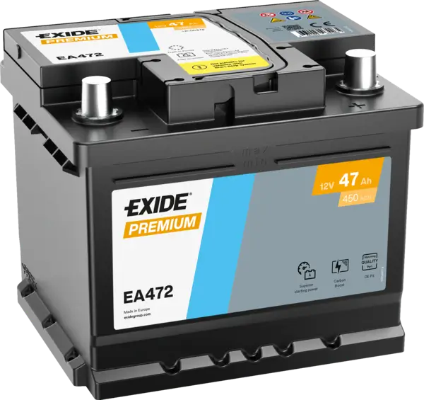 Exide Premium EA472 Autobatterie - 12V 47Ah online bei pro-akkus kaufen