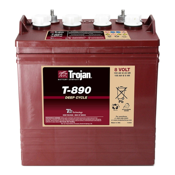 Trojan T-890 8V 190Ah Deep Cycle Nassbatterie online bei pro-akkus kaufen