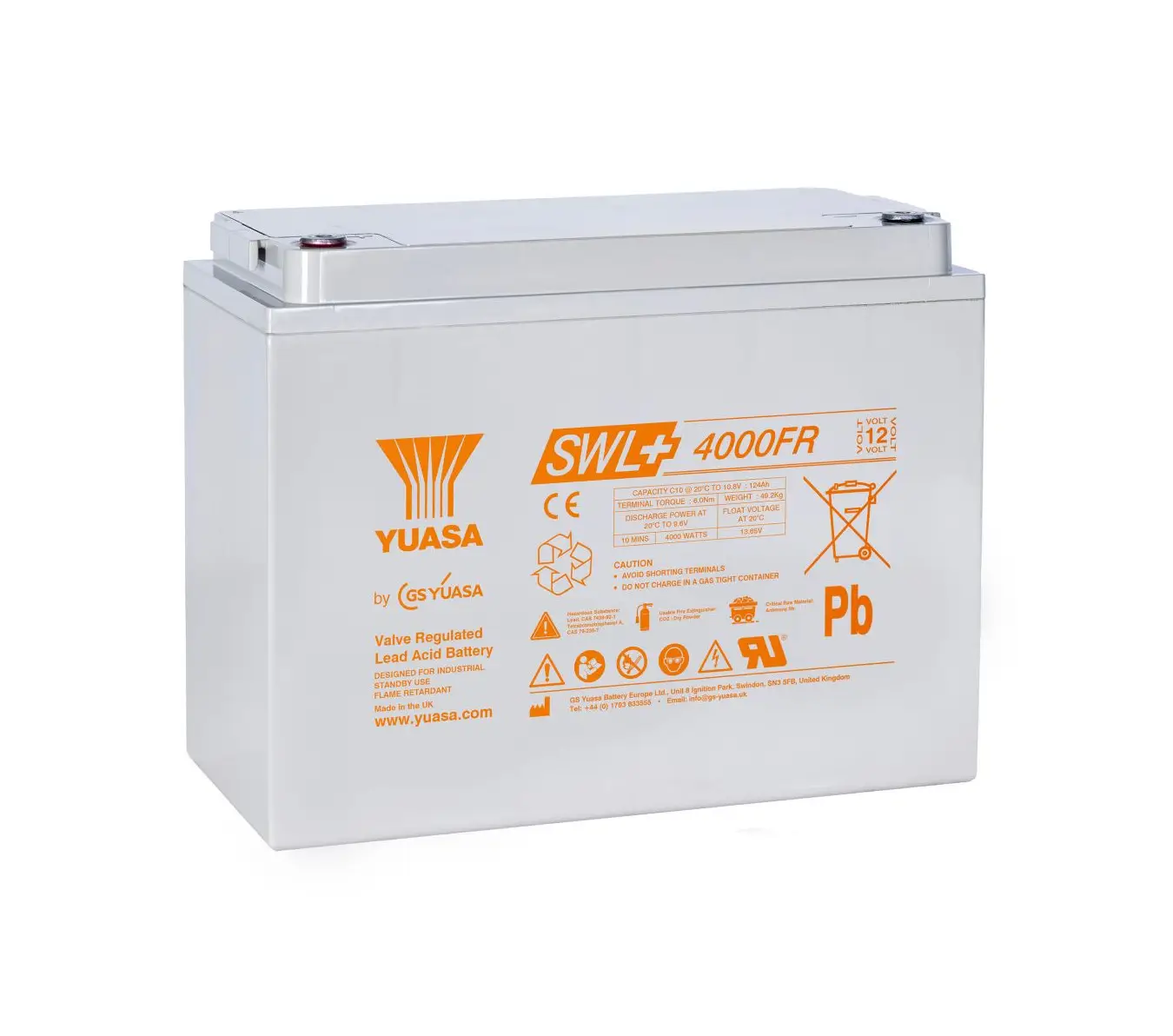 Yuasa SWL+4000FR 12V 135Ah AGM-VRLA Hochstrombatterie / Akku