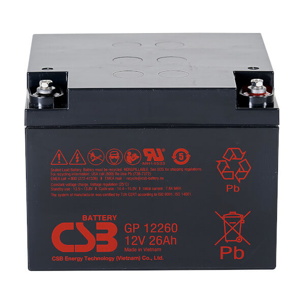 CSB GP12260 12V 26Ah Blei-Akku / AGM Batterie CSB GP12260 12V 26Ah Blei-Akku / AGM Batterie