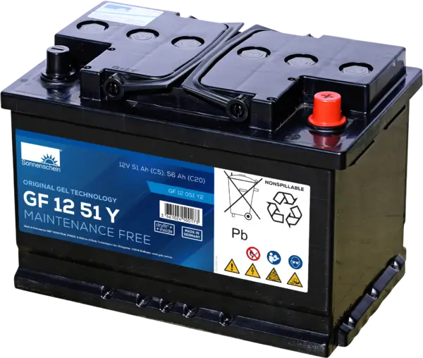 Sonnenschein GF12051Y2 - 12V 56Ah Blei-Gel Akku Zyklenfest online bei pro-akkus kaufen