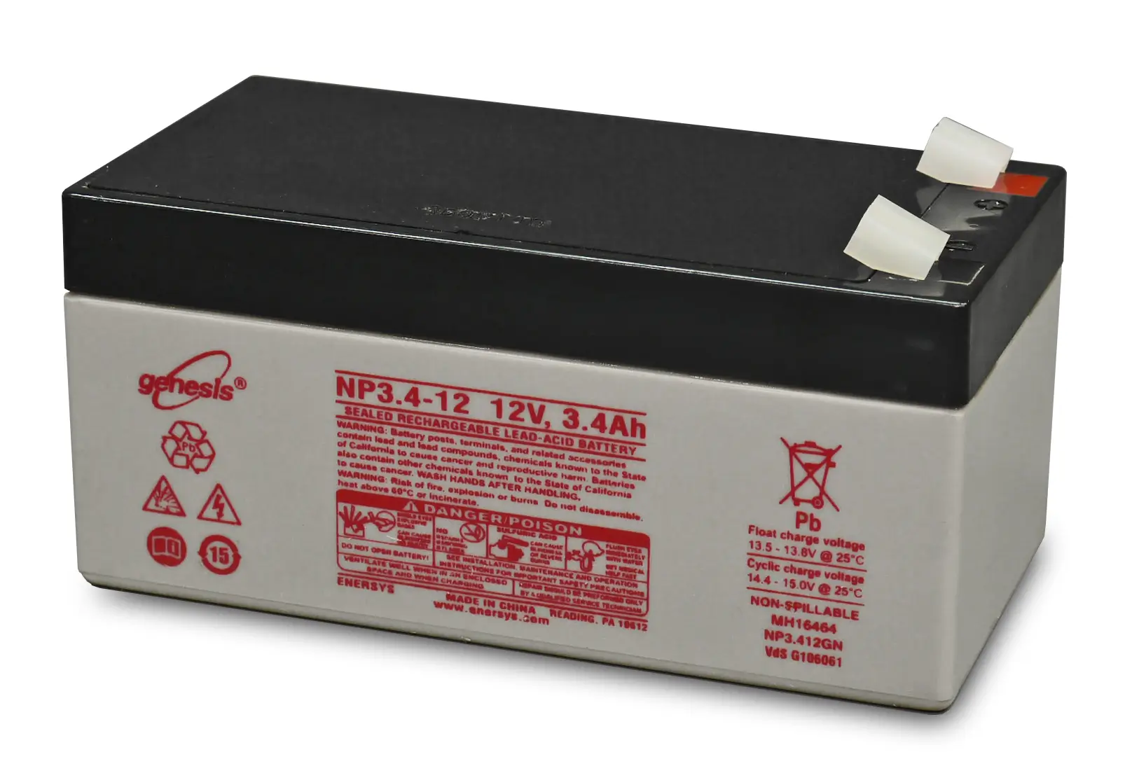 EnerSys genesis NP3.4-12 - 12V / 3,4Ah Blei-Vlies (AGM) Akku VdS online bei pro-akkus kaufen