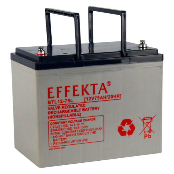 Effekta BTL12-75L 12V 75Ah Blei-Akku / AGM Batterie