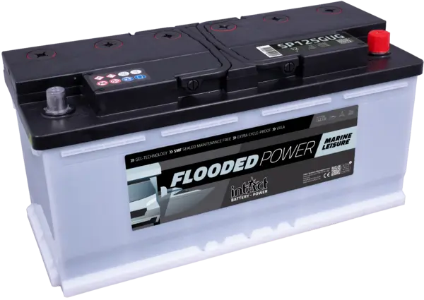 intAct SP125GUG Flooded-Power | 12V 125Ah Blei-Säure-Batterie online bei pro-akkus kaufen