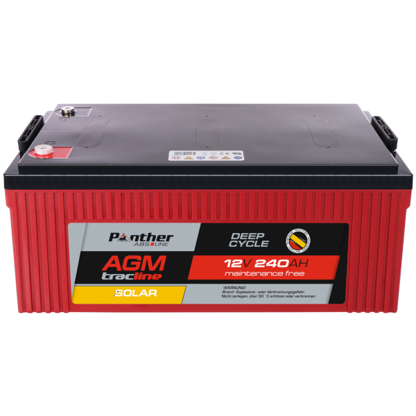 Panther AGM tracline TRASO12-240 Solar | 12V 240Ah Deep-Cycle Batterie online bei pro-akkus kaufen