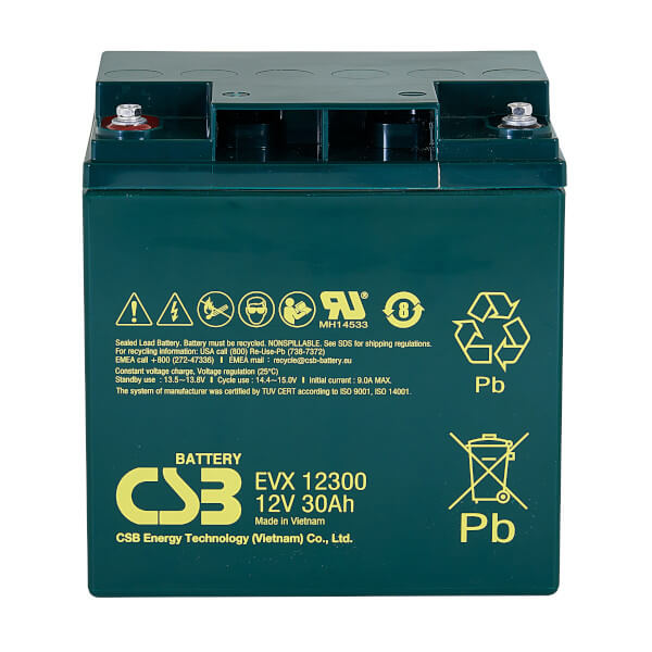 CSB EVX12300 12V 30Ah Blei-Akku / AGM Batterie Zyklenfest CSB EVX12300 12V 30Ah Blei-Akku / AGM Batterie Zyklenfest