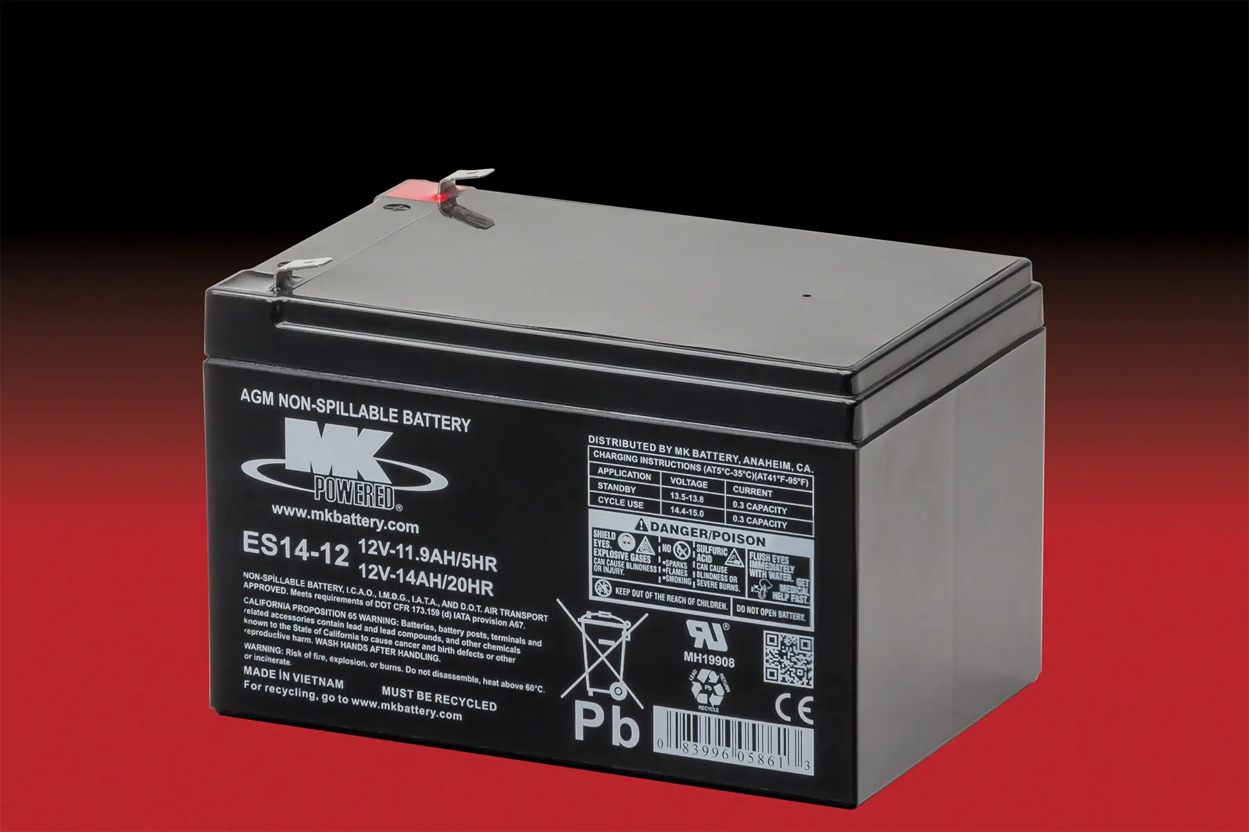 MK Battery ES14-12 - 12V | 14Ah Blei-AGM Akku MK Battery ES14-12 - 12V | 14Ah Blei-AGM Akku online bei pro-akkus kaufen