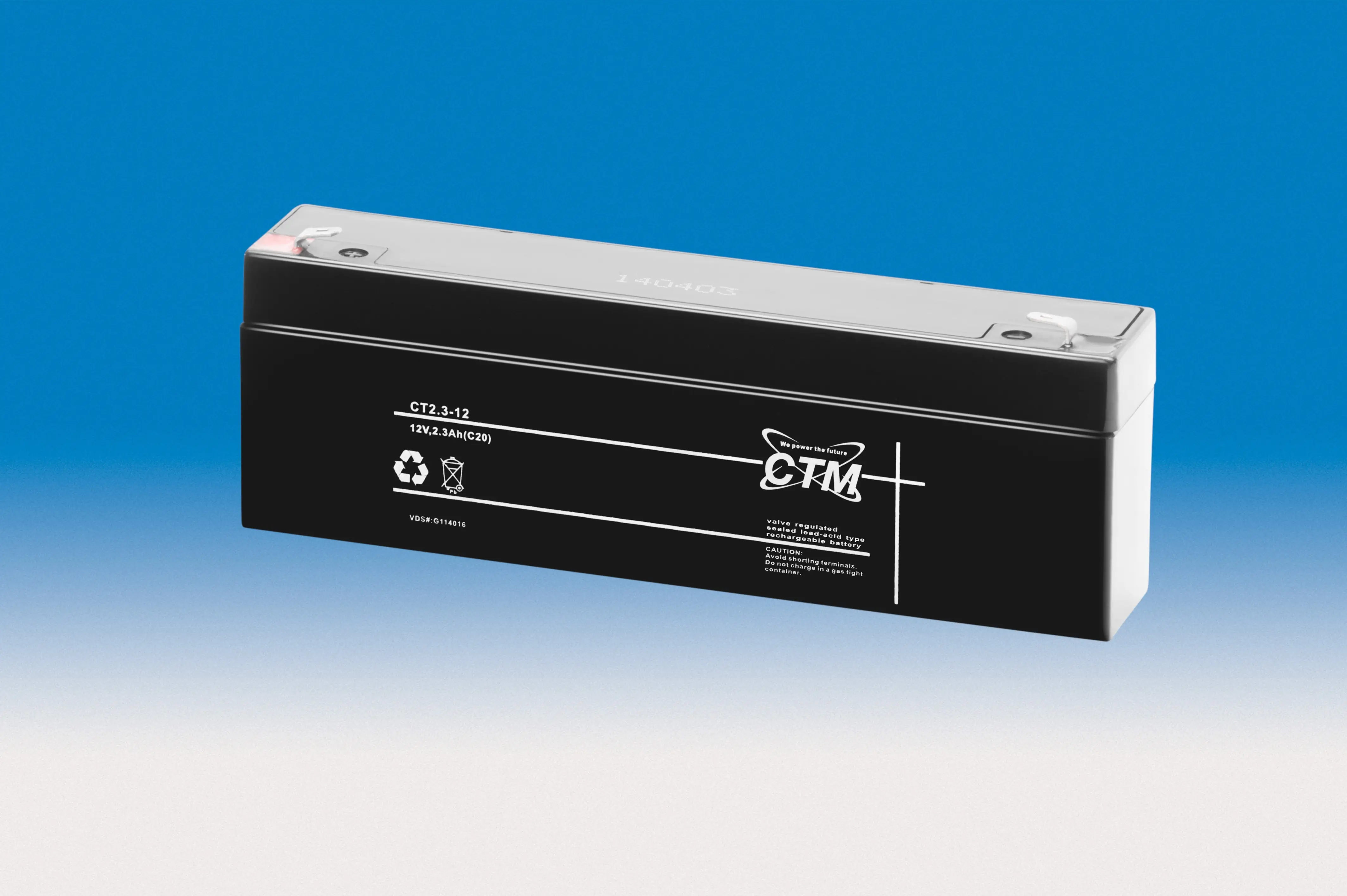 CTM CT2.3-12 - 12V | 2,3Ah AGM Bleiakku VdS CTM CT2.3-12 - 12V | 2,3Ah AGM Bleiakku VdS