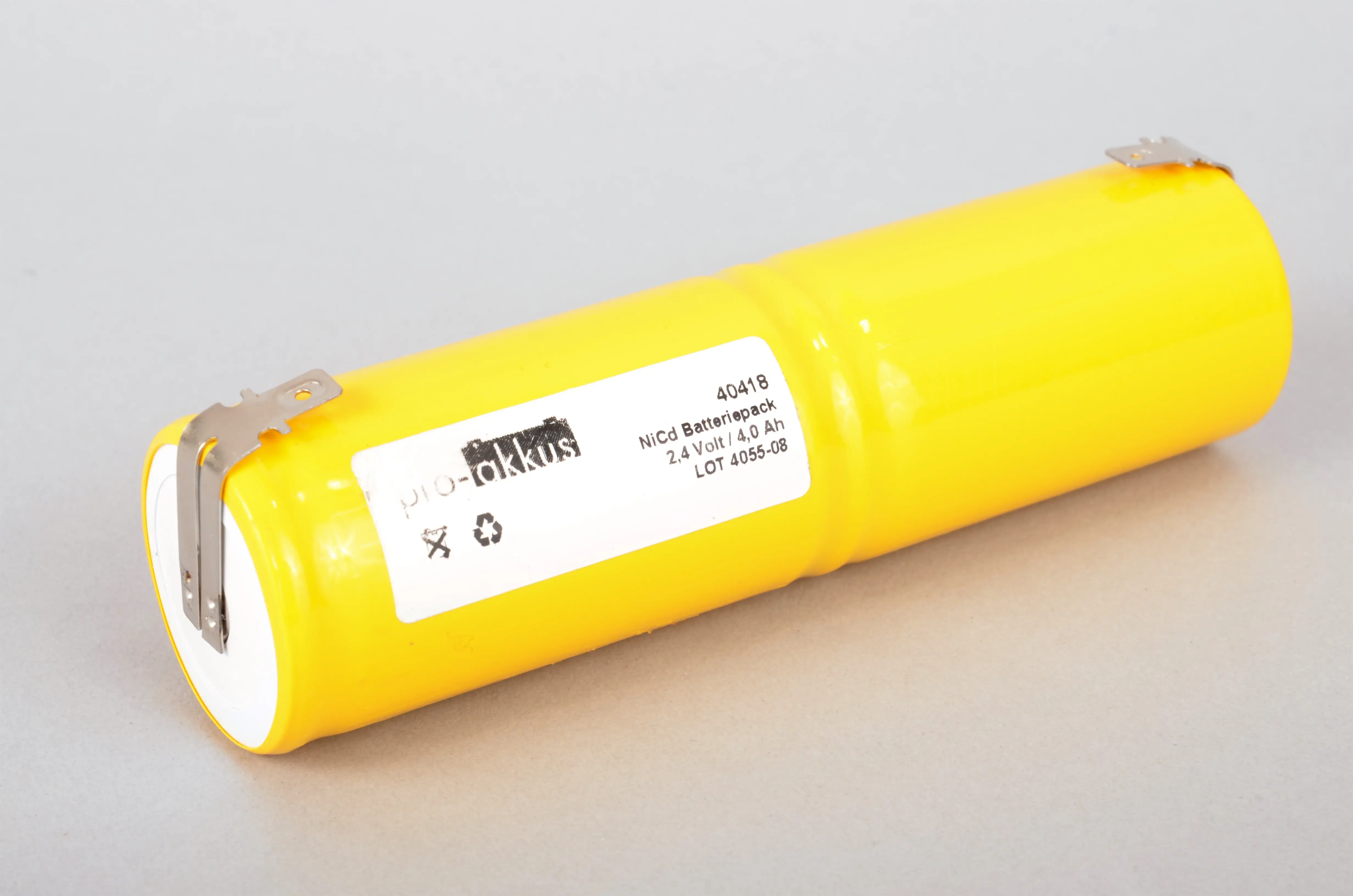 NiCd Notbeleuchtung Akku 2,4V / 4000mAh (4Ah), Stab, Faston +4,8/-4,8mm online bei pro-akkus kaufen