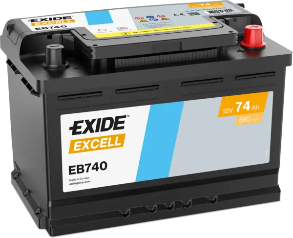 Exide Excell EB740 Autobatterie - 12V 74Ah online bei pro-akkus kaufen