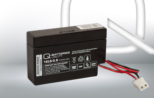 Q-Batteries 12LS-0.8 AMP 12V 0,8Ah AGM Batterie Akku