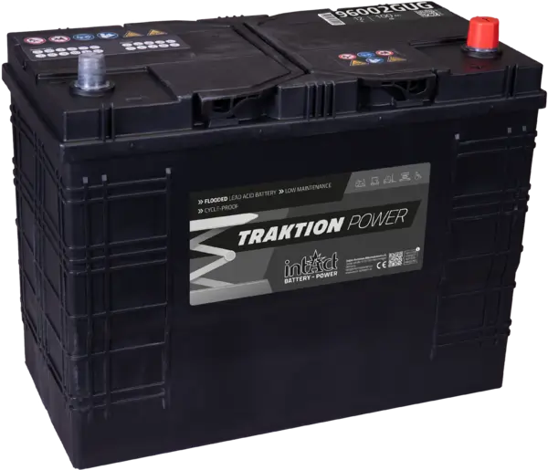 intAct Traktion-Power 96002GUG 12V 100Ah Traktionsbatterie | Antriebsbatterie für Golfcarts & Stapler online bei pro-akkus kaufen