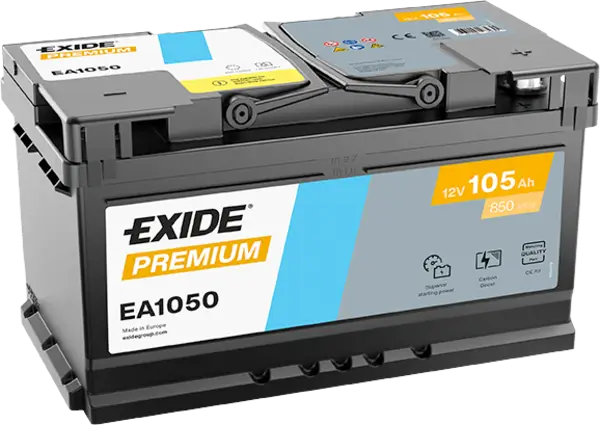 Exide Premium EA1050 Autobatterie - 12V 105Ah Exide Premium EA1050 Autobatterie - 12V 105Ah online bei pro-akkus kaufen