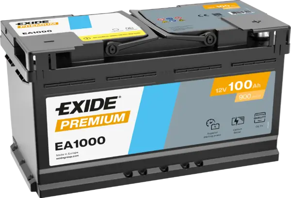 Exide Premium EA1000 Autobatterie - 12V 100Ah online bei pro-akkus kaufen