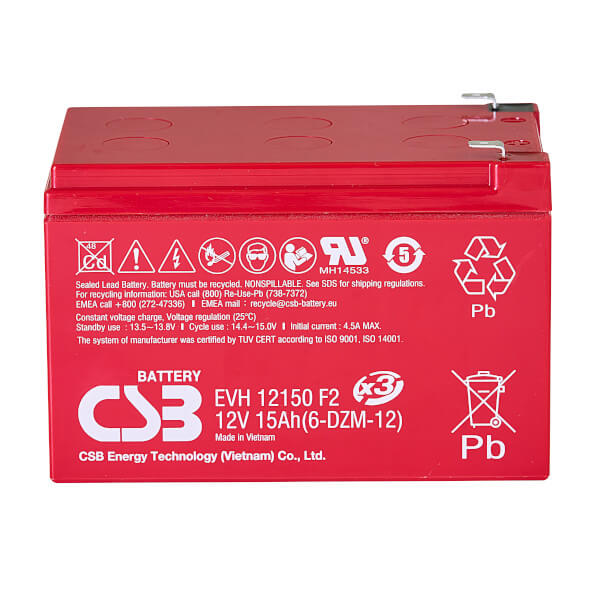 CSB EVH12150 12V 15Ah Blei-Akku / AGM Batterie Zyklenfest CSB EVH12150 12V 15Ah Blei-Akku / AGM Batterie Zyklenfest