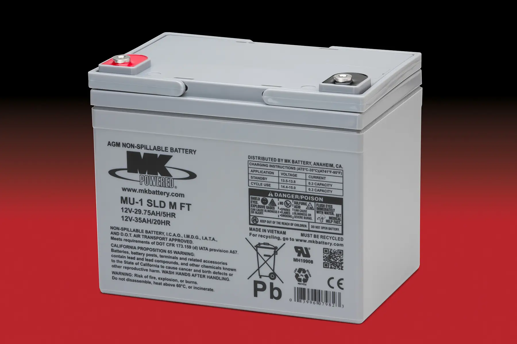 MK Battery MU-1SLDMFT - 12V | 35Ah Blei-AGM Akku MK Battery MU-1SLDMFT - 12V | 35Ah Blei-AGM Akku